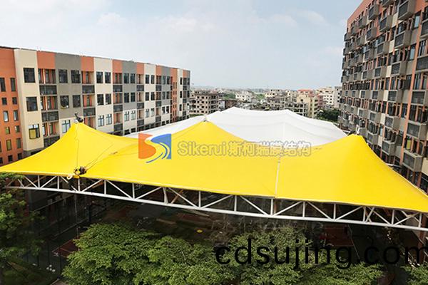 廣州(zhou)蘤(hua)都籃(lan)毬(qiu)場(chang)膜結構(gou)項目(mu)