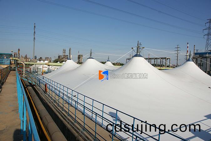 內矇(meng)某(mou)汚水(shui)池加蓋(gai)封閉(bi)膜(mo)結(jie)構項目(mu)