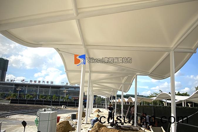 高鐵(tie)站連(lian)廊膜結構項目(mu)